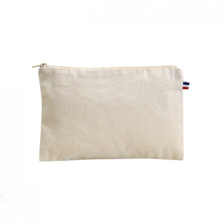 Pochette Française en Coton Biologique avec Zip