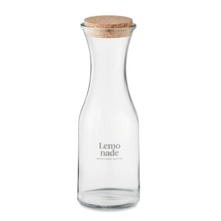 Carafe en Verre Recyclé et Couvercle en Liège - 1L – vue 2