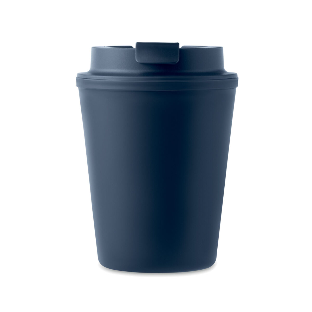 Mug Isotherme à Couvercle en PP Recyclé <strong data-start="209" data-end="229">Mug double paroi</strong> en polypropylène de 300 ml, dimensions Ø9 x 12 cm, poids 9,9 g. Compatible micro-ondes et lave-vaisselle. Personnalisation par tampographie 1 à 4 couleurs (30 x 40 mm) ou sérigraphie circulaire (50 x 220 mm).