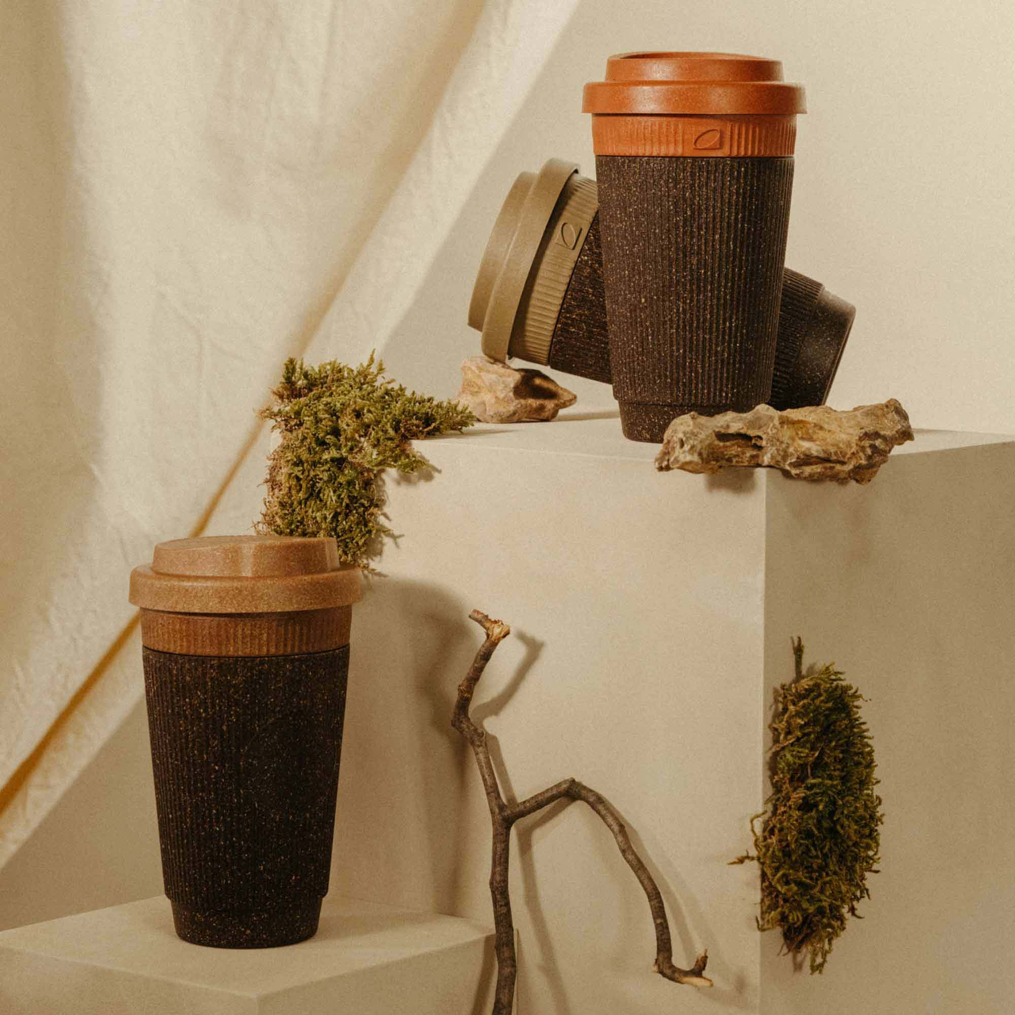 mug en marc de café recyclé 3 couleurs