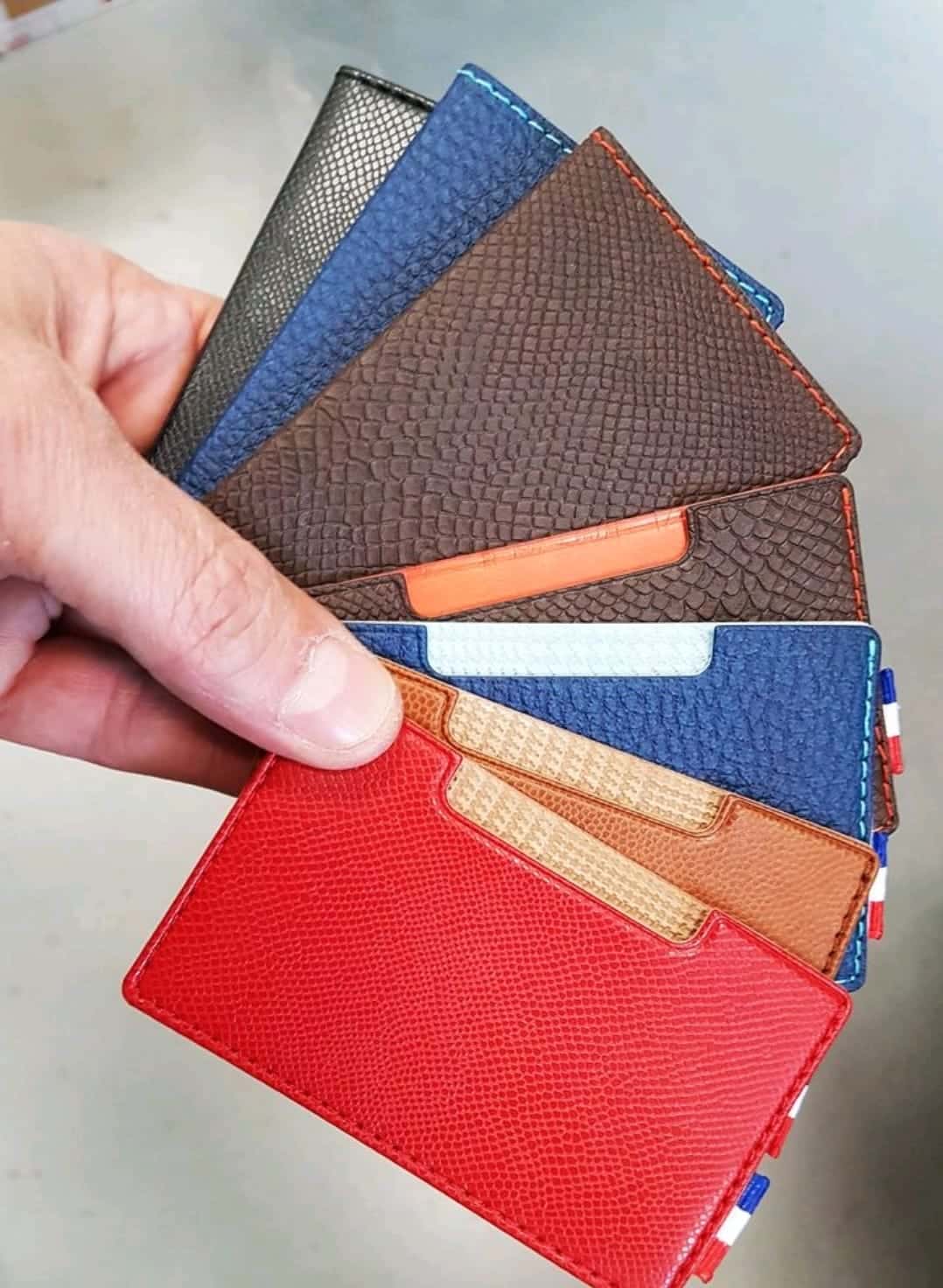 panel porte cartes simple en cuir recyclé