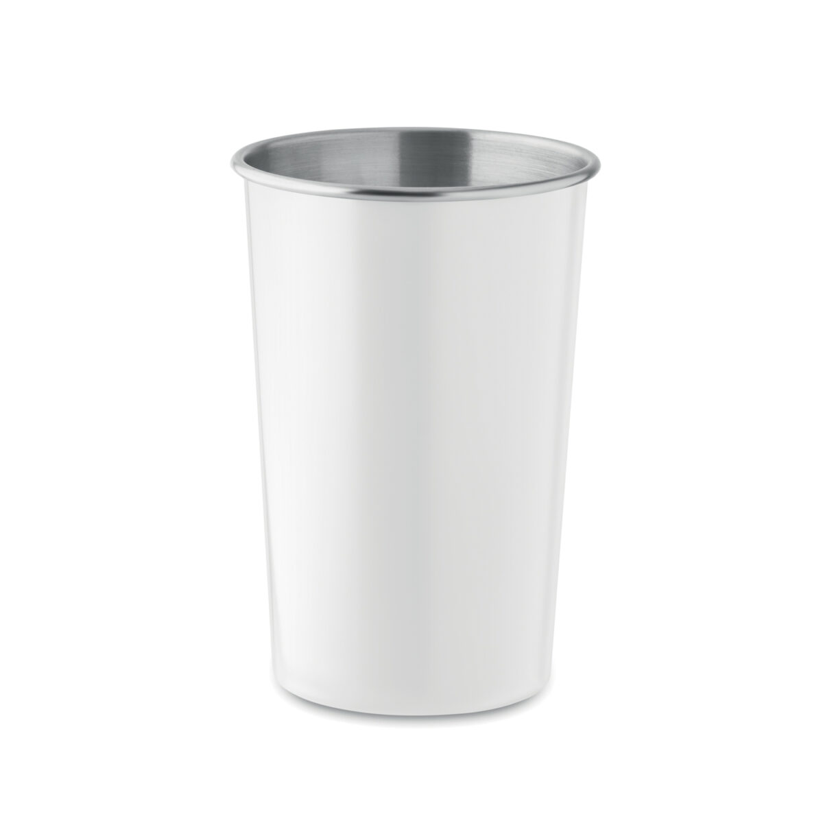 Gobelet réutilisable en acier inoxydable Gobelet 350 ml en <strong data-start="313" data-end="348">acier inoxydable recyclé (90 %)</strong>, dimensions Ø7,5 × 10,5 cm, poids 0,07 kg. Personnalisable par <strong data-start="412" data-end="429">gravure laser</strong> ou <strong data-start="433" data-end="459">sérigraphie circulaire</strong>. Trois zones de marquage disponibles.