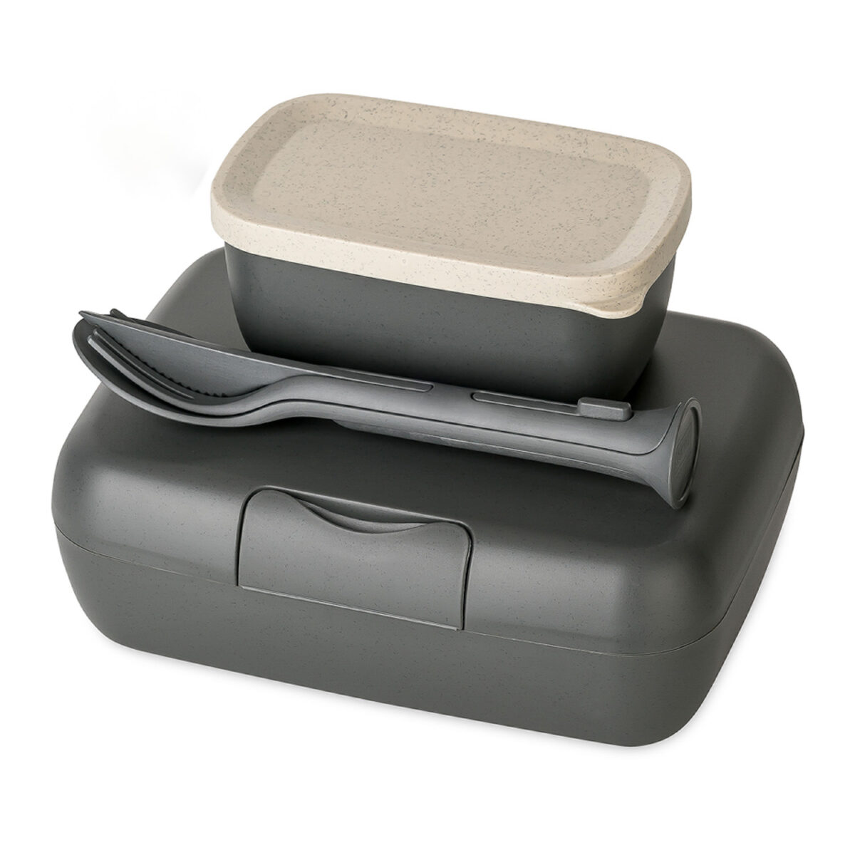 coffret lunch écologique pratique pour déjeuner sain sur le pouce Notre Coffret Lunch est la solution parfaite pour ceux qui cherchent à allier praticité et respect de l'environnement dans leurs repas quotidiens. Incluant un set de couverts et des boîtes de différentes tailles, ce coffret vous assure un déjeuner sain et organisé, où que vous soyez.