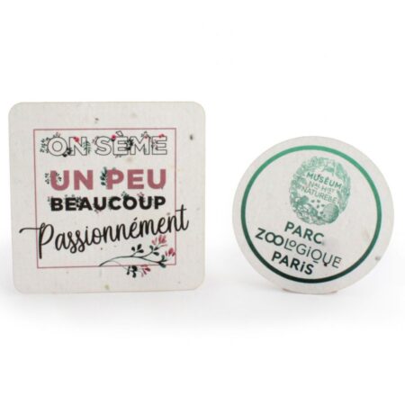Sous-Verres en Papier avec Graines à Planter