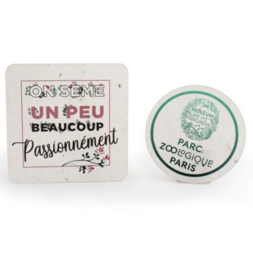 Sous-Verres en Papier avec Graines à Planter