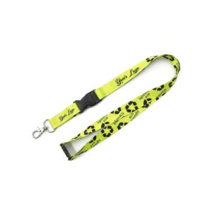 Tour de cou avec Attache Rapide & Clip de Sécurité - rPET 100%