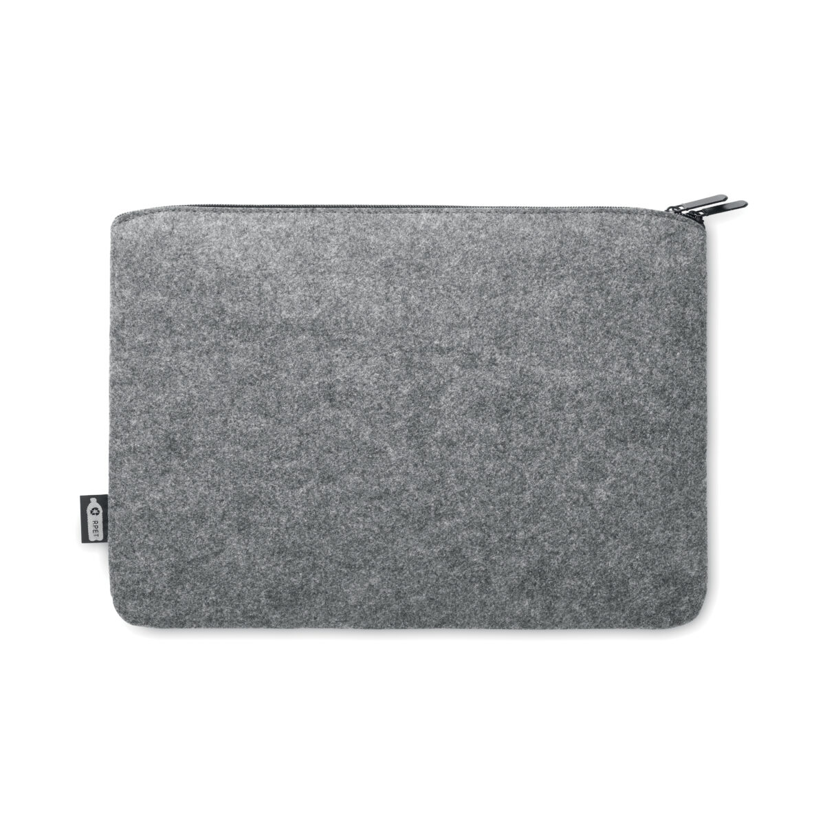 Sacoche pour ordinateur portable en feutre RPET <strong data-start="155" data-end="199" data-is-only-node="">Sacoche d'ordinateur en feutre 14 pouces</strong> en feutre RPET, légère avec une contenance adaptée aux appareils jusqu'à 14 pouces. Dimensions 36 x 26 cm, poids de 0,104 kg. Personnalisable en sérigraphie 1 couleur ou transfert numérique sur trois zones : poche avant (250 x 90 mm), partie supérieure avant (250 x 40 mm) et arrière (300 x 200 mm).