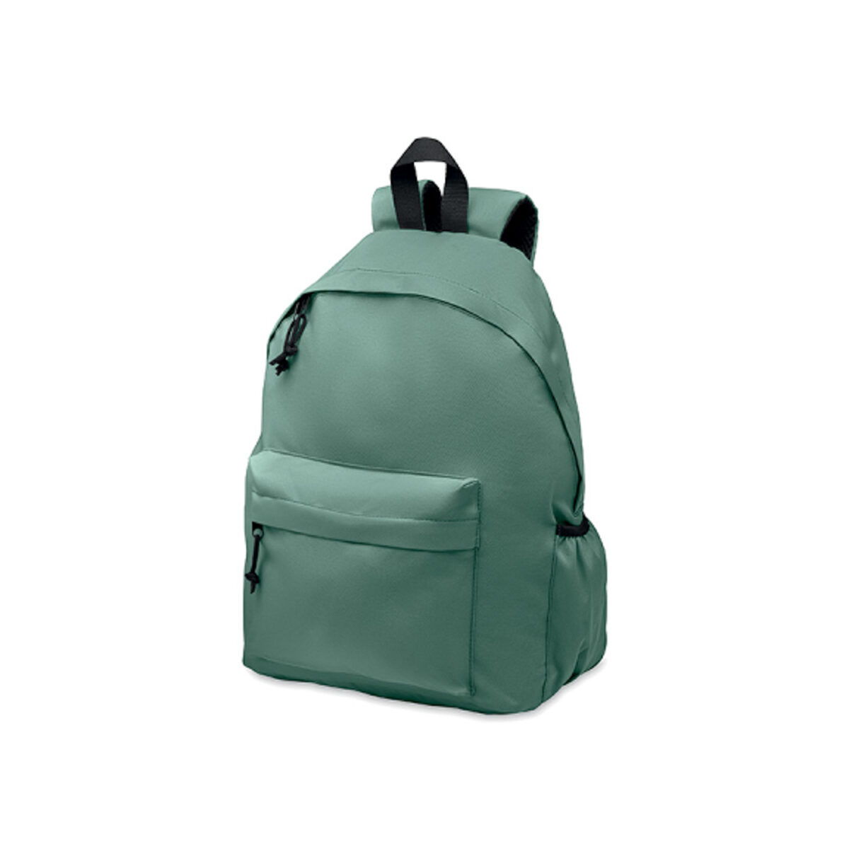 sac à dos en rpet <strong data-start="154" data-end="197" data-is-only-node="">Sac à dos avec poche extérieure en RPET</strong> en polyester recyclé rPET, dimensions 30 x 18 x 40 cm, poids de 0,21 kg. Compartiment latéral pour bouteille, dos rembourré, poche frontale zippée. Personnalisation en sérigraphie 1 couleur ou transfert numérique sur la poche (140 x 100 mm) ou au-dessus de la poche (190 x 70 mm).