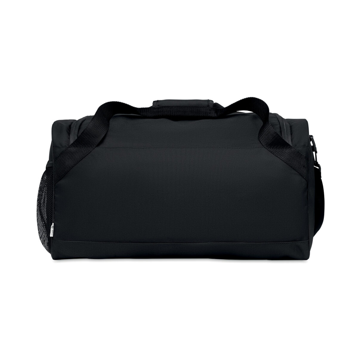 Sac de sport durable RPET pour salle de gym et week-ends Notre sac, en RPET 600D, est parfait pour la salle de gym ou un week-end détente. Spacieux, avec bandoulière ajustable, il allie confort et durabilité.