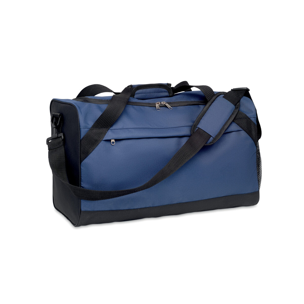 Sac de sport durable RPET pour salle de gym et week-ends Notre sac, en RPET 600D, est parfait pour la salle de gym ou un week-end détente. Spacieux, avec bandoulière ajustable, il allie confort et durabilité.