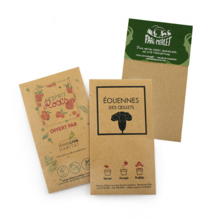 sachet de graine en papier kraft personnalisable