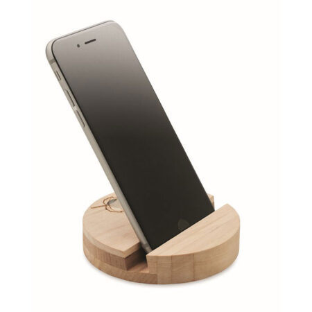 Support  de Téléphone avec Graine de Pin - Bois de Bouleau – vue 2