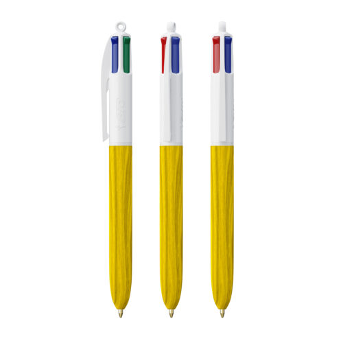 Stylo à Bille Bic - 4 Couleurs Style Bois – vue 2
