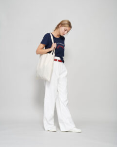 Tote Bag Français blanc en Coton Bio – vue 2