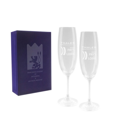 Lot de 2 flûtes à Champagne personnalisées
