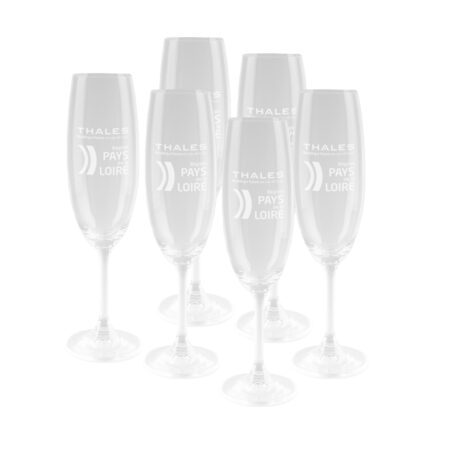 Lot de 6 flûtes à Champagne personnalisables