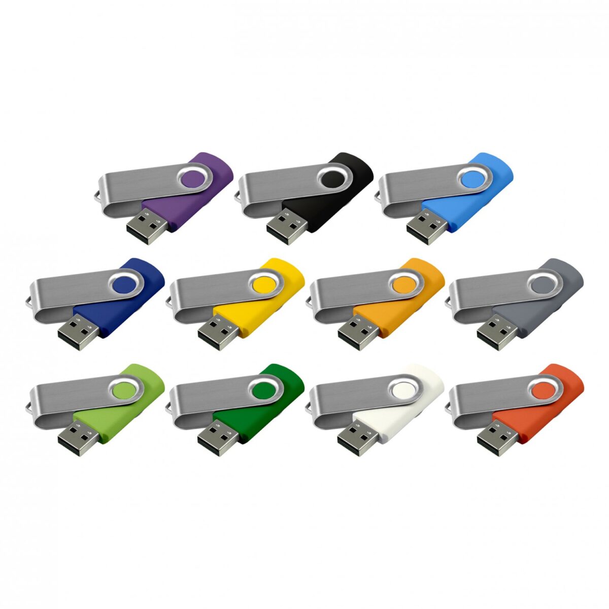 Clé USB personnalisée en métal et gomme La clé USB TWIST personnalisée,<strong> fabriquée en Europe,</strong> combine métal et gomme pour un design unique. Disponible en capacités de 8 Go à 64 Go, elle mesure 57,1 x 19,4 x 10,7 mm et pèse 10 g. Personnalisation par <strong>gravure laser</strong> ou <strong>tampographie</strong> (jusqu'à 2 couleurs) sur une zone de marquage de 24 x 13 mm. Disponible en plusieurs couleurs, cette clé USB est conforme à la norme ISO 9001.