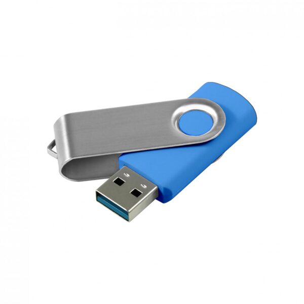 Clé USB Twist personnalisée en métal et gomme
