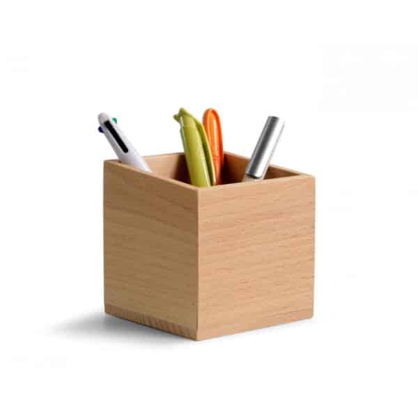 GK20857 Pot à crayons personnalisable en bois de hêtre, écoresponsable et fabriqué en Europe - goodie écologique