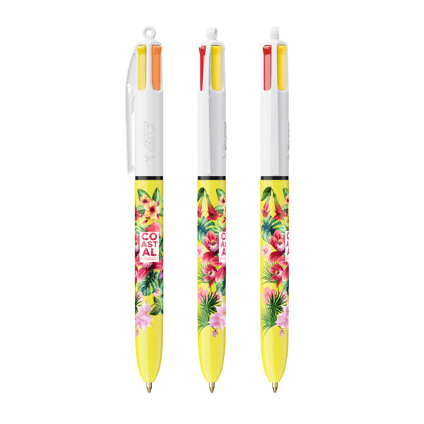 Stylo à bille 4 couleurs BIC Sun personnalisé, écologique et coloré