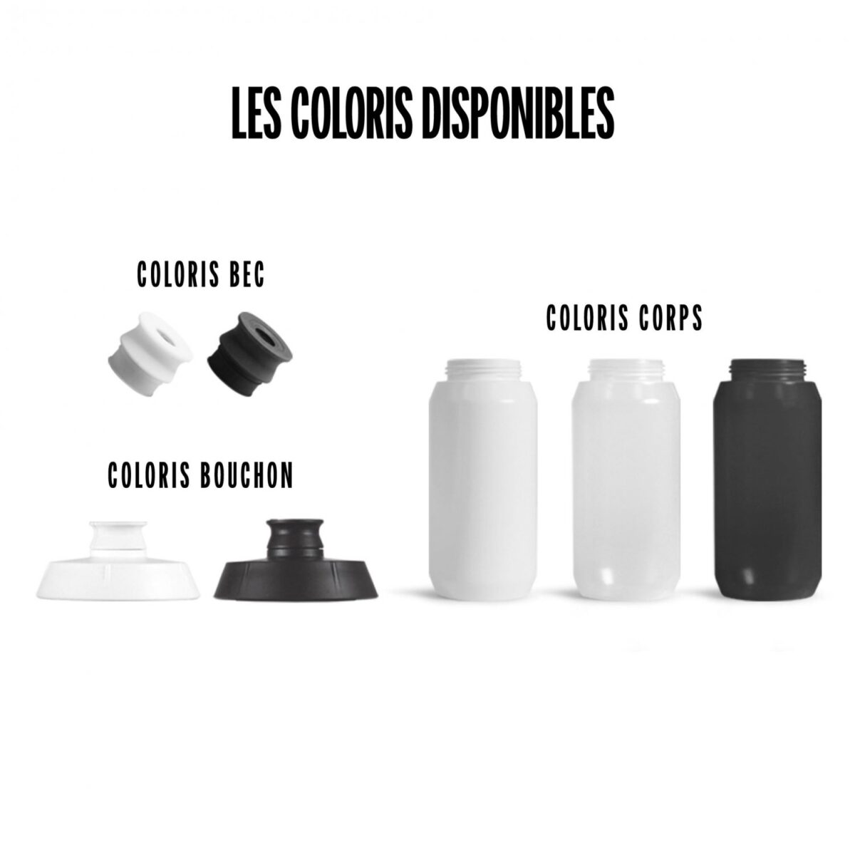 Gourde en PE végétal 550 ml La gourde de 550 ml en PE végétal de canne à sucre, certifiée ISO 14001, propose une personnalisation par sérigraphie circulaire ou impression numérique 360°. Disponible en plusieurs combinaisons de couleurs pour le corps, le bec et le bouchon, elle est idéale pour les consommateurs soucieux de l'environnement.