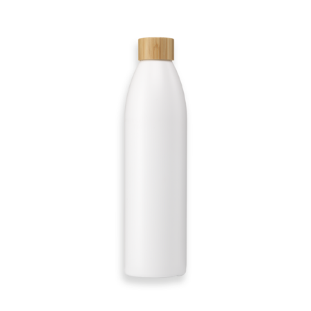 Bouteille Slim personnalisée 500 ml en bioplastique et bambou