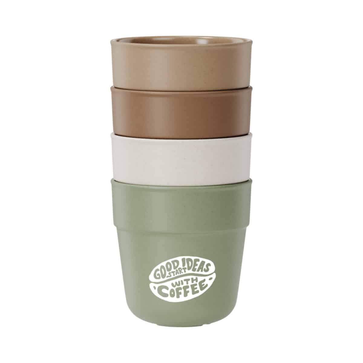 GK20880 - Mug à café 220ml fabriqué à partir de graisses et d'huiles végétales Greenkit - cadeaux d'entreprise et goodies écoresponsables personnalisables