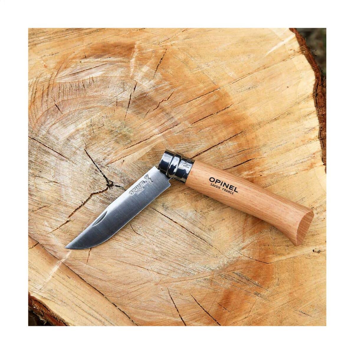 Couteau de poche Opinel Inox N°08 gravure laser