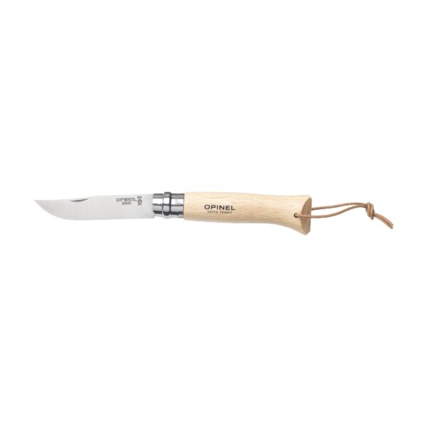 Couteau de poche Opinel Inox N°08 avec manche en bois et gravure laser