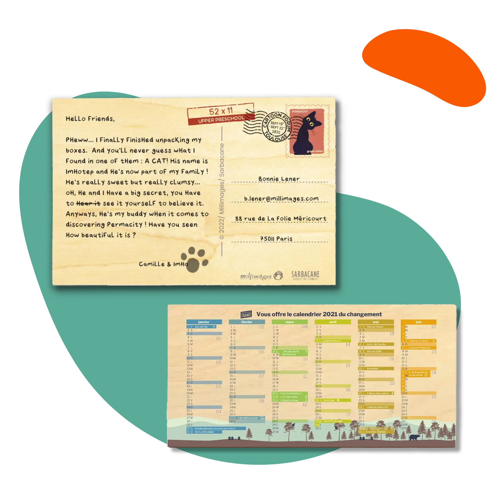 Carte et calendrier