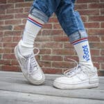 Chaussettes en coton recyclé, personnalisables avec impression numérique quadri