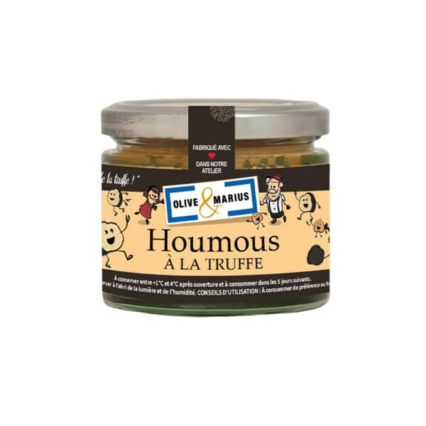 Houmous à la truffe d'été, artisanal et élaboré en France