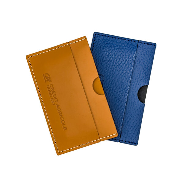 Porte Cartes en cuir recyclé synderme, fabrication française