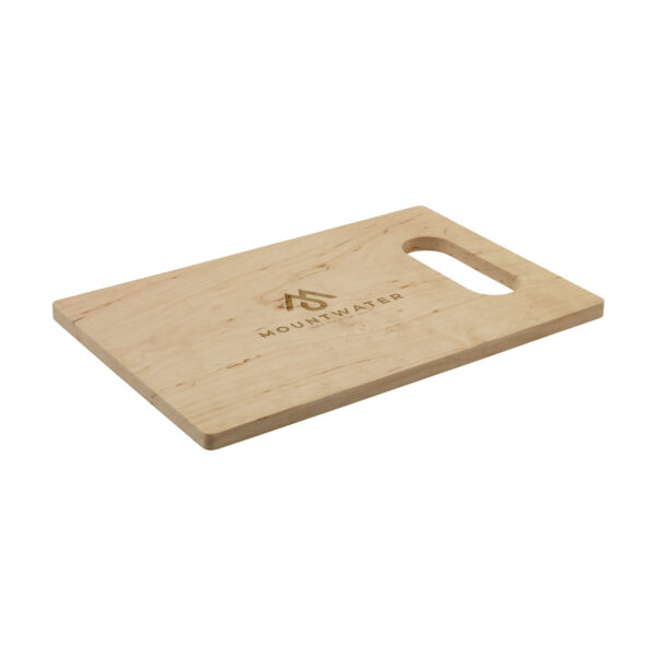 Planche à découper en bois d'aulne sans colle, idéale pour une cuisine naturelle et durable.