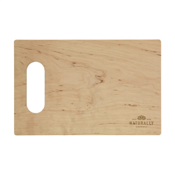 Planche à découper en bois d'aulne sans colle, idéale pour une cuisine naturelle et durable.