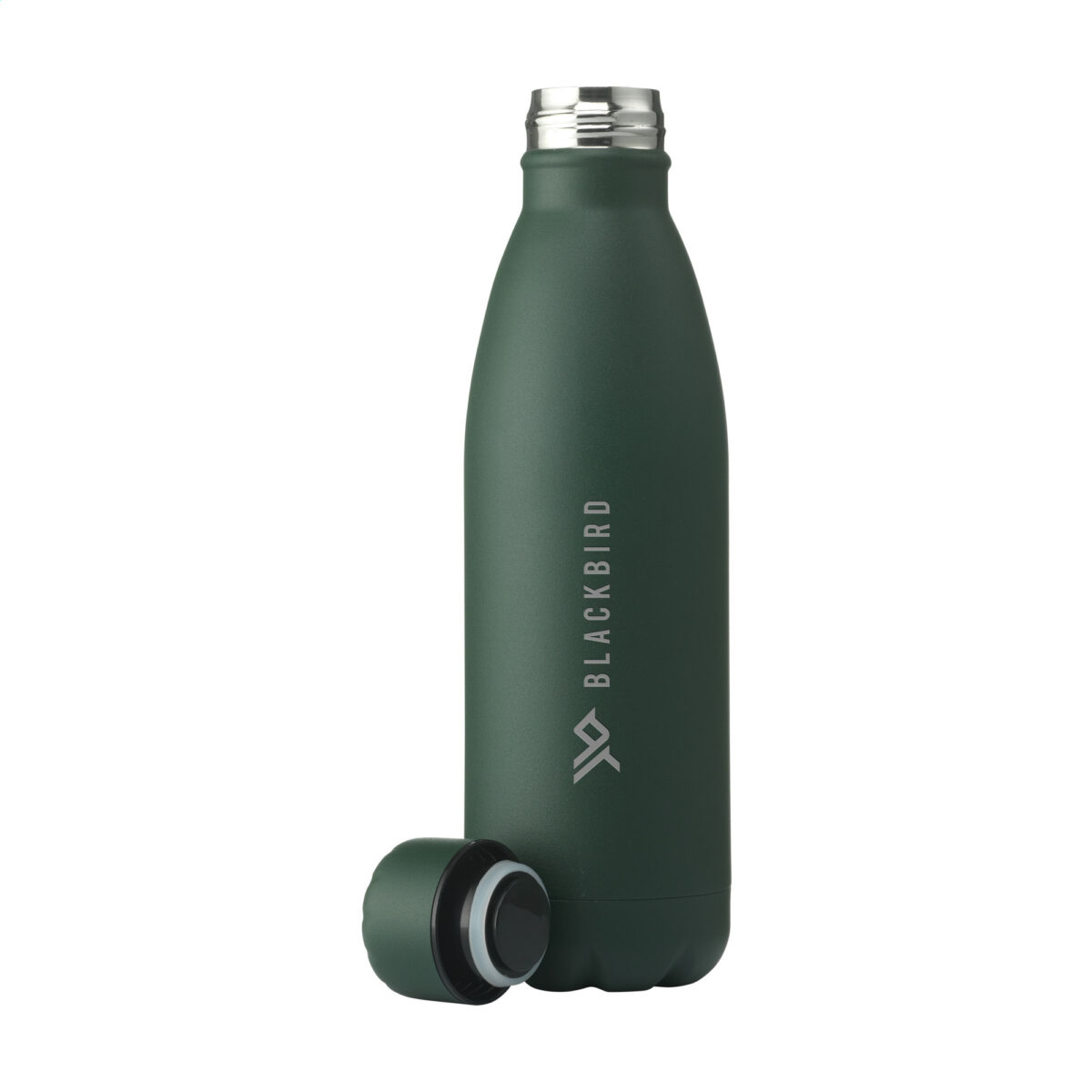 gourde isotherme,gourde en acier inoxydable recyclé <strong>Gourde isotherme en acier inoxydable recyclé</strong>, idéale pour conserver les boissons chaudes et froides. <strong>Personnalisation par gravure laser ou impression numérique</strong> sur différentes zones de marquage. <strong>Dimensions : 7 x 26 cm</strong> – <strong>Poids : 285g</strong> – <strong>Contenance : 500 ml</strong>.