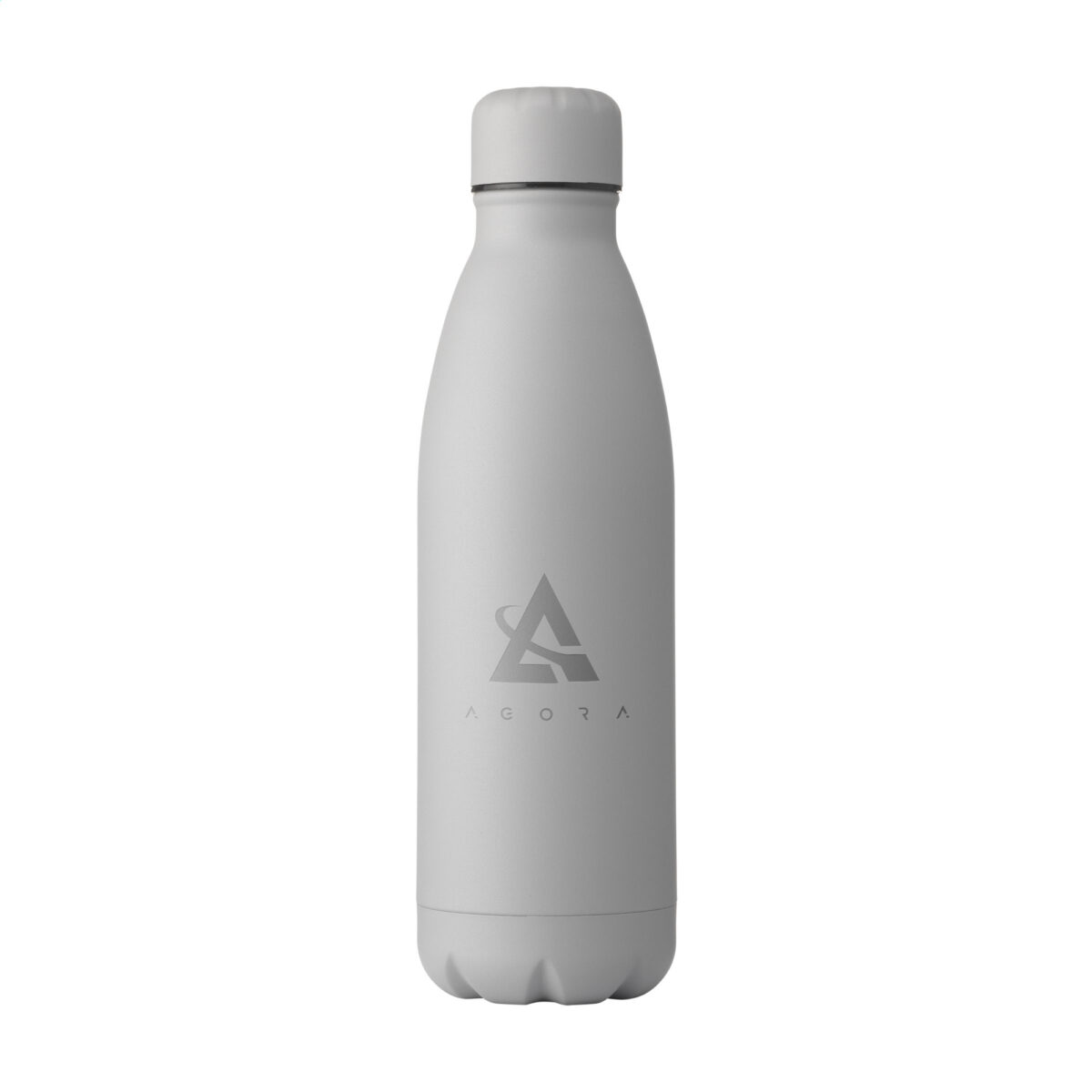 gourde isotherme,gourde en acier inoxydable recyclé <strong>Gourde isotherme en acier inoxydable recyclé</strong>, idéale pour conserver les boissons chaudes et froides. <strong>Personnalisation par gravure laser ou impression numérique</strong> sur différentes zones de marquage. <strong>Dimensions : 7 x 26 cm</strong> – <strong>Poids : 285g</strong> – <strong>Contenance : 500 ml</strong>.