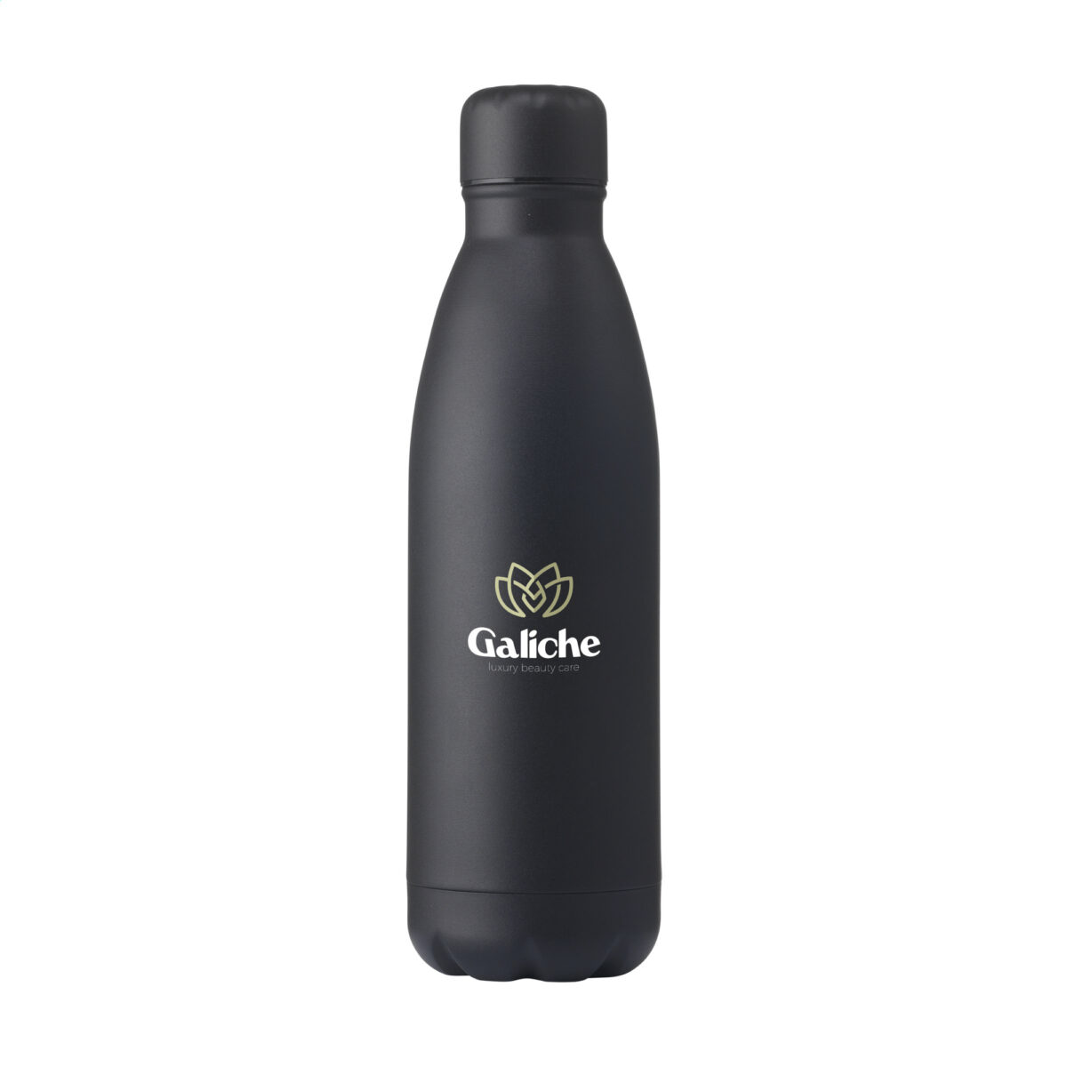 gourde isotherme,gourde en acier inoxydable recyclé <strong>Gourde isotherme en acier inoxydable recyclé</strong>, idéale pour conserver les boissons chaudes et froides. <strong>Personnalisation par gravure laser ou impression numérique</strong> sur différentes zones de marquage. <strong>Dimensions : 7 x 26 cm</strong> – <strong>Poids : 285g</strong> – <strong>Contenance : 500 ml</strong>.