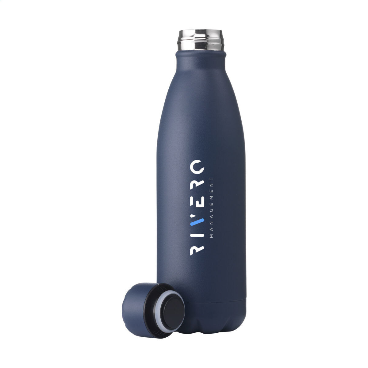gourde isotherme,gourde en acier inoxydable recyclé <strong>Gourde isotherme en acier inoxydable recyclé</strong>, idéale pour conserver les boissons chaudes et froides. <strong>Personnalisation par gravure laser ou impression numérique</strong> sur différentes zones de marquage. <strong>Dimensions : 7 x 26 cm</strong> – <strong>Poids : 285g</strong> – <strong>Contenance : 500 ml</strong>.