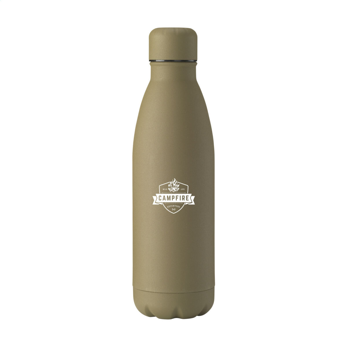 gourde isotherme,gourde en acier inoxydable recyclé <strong>Gourde isotherme en acier inoxydable recyclé</strong>, idéale pour conserver les boissons chaudes et froides. <strong>Personnalisation par gravure laser ou impression numérique</strong> sur différentes zones de marquage. <strong>Dimensions : 7 x 26 cm</strong> – <strong>Poids : 285g</strong> – <strong>Contenance : 500 ml</strong>.