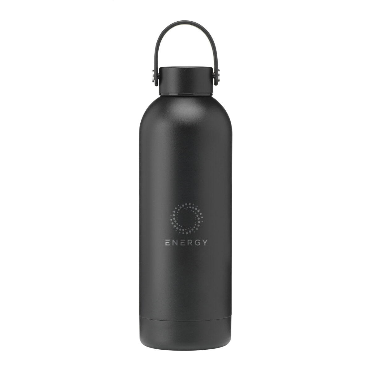 Thermos isotherme 500 ml en acier inoxydable recyclé, personnalisable en gravure laser ou impression numérique. Double paroi, maintien chaud 12h, froid 24h.