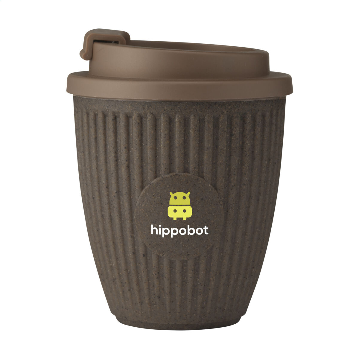 Tasse à café 250 ml en marc de café et déchets de canne à sucre – À double paroi avec couvercle