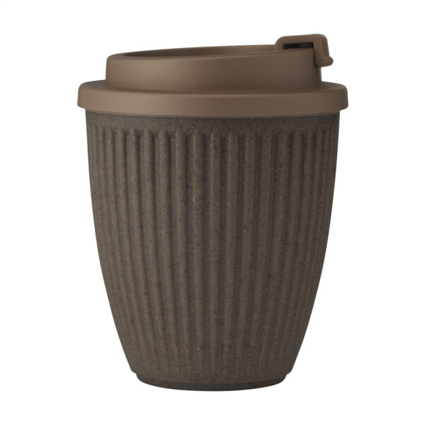 Tasse à café 250 ml en marc de café et déchets de canne à sucre – À double paroi avec couvercle