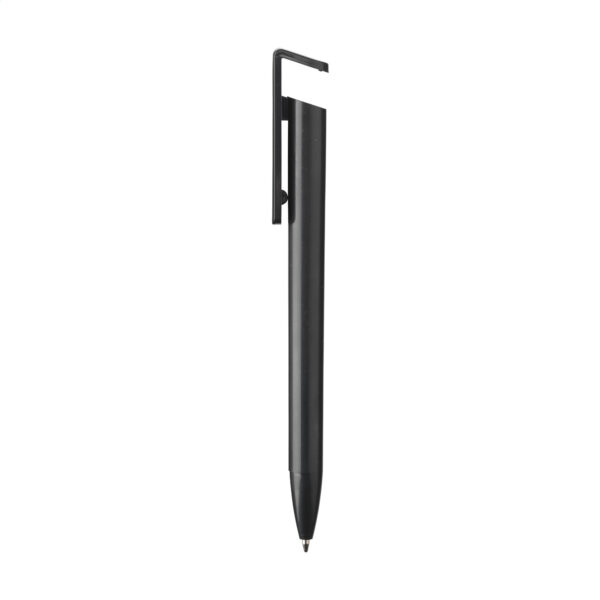 Stylo bille écologique composé à 80 % de paille de blé, avec une fonction support de téléphone intégrée
