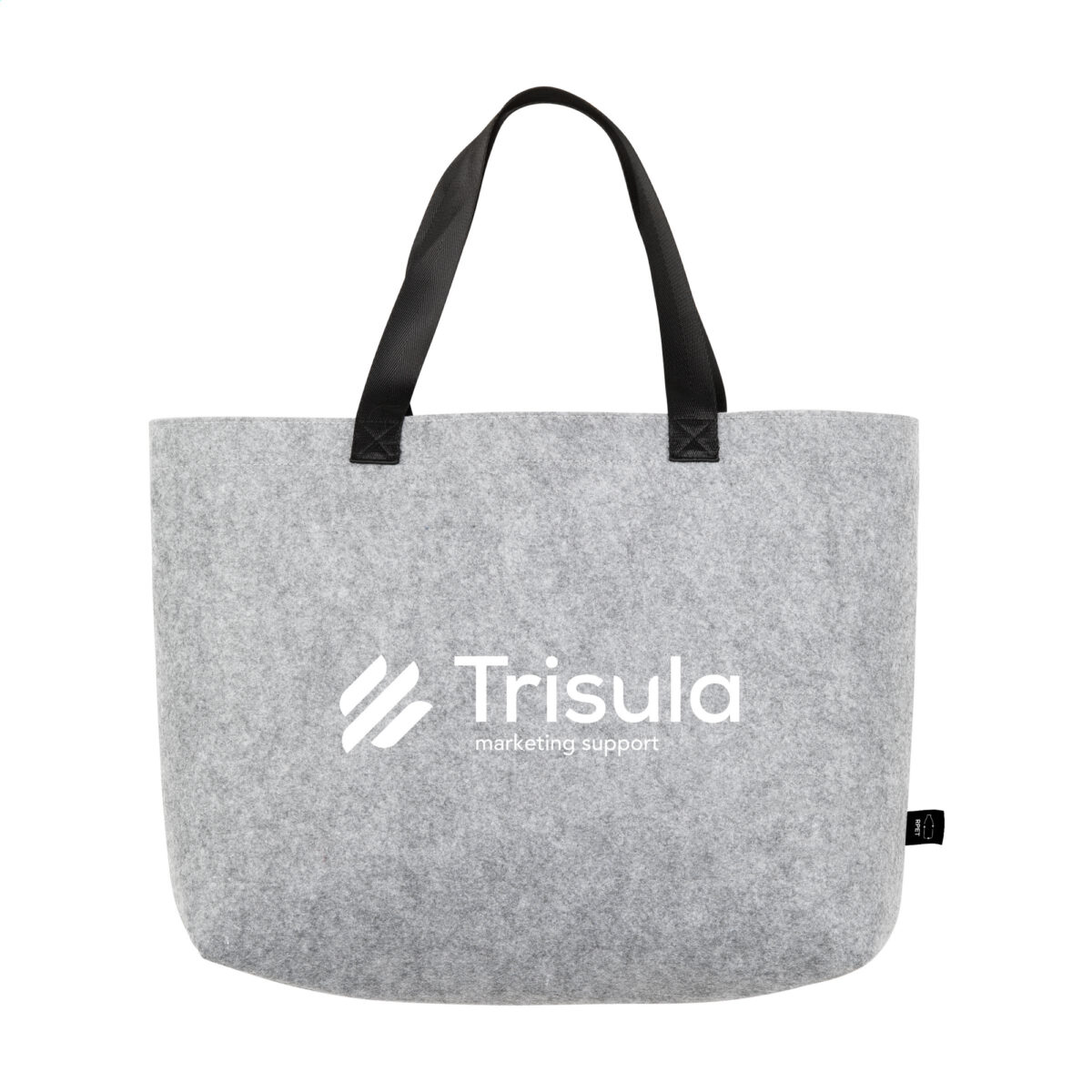 Totebag recyclé 20L en feutre RPET fabriqué à partir de bouteilles PET recyclées, personnalisable en sérigraphie (1 ou 2 couleurs)