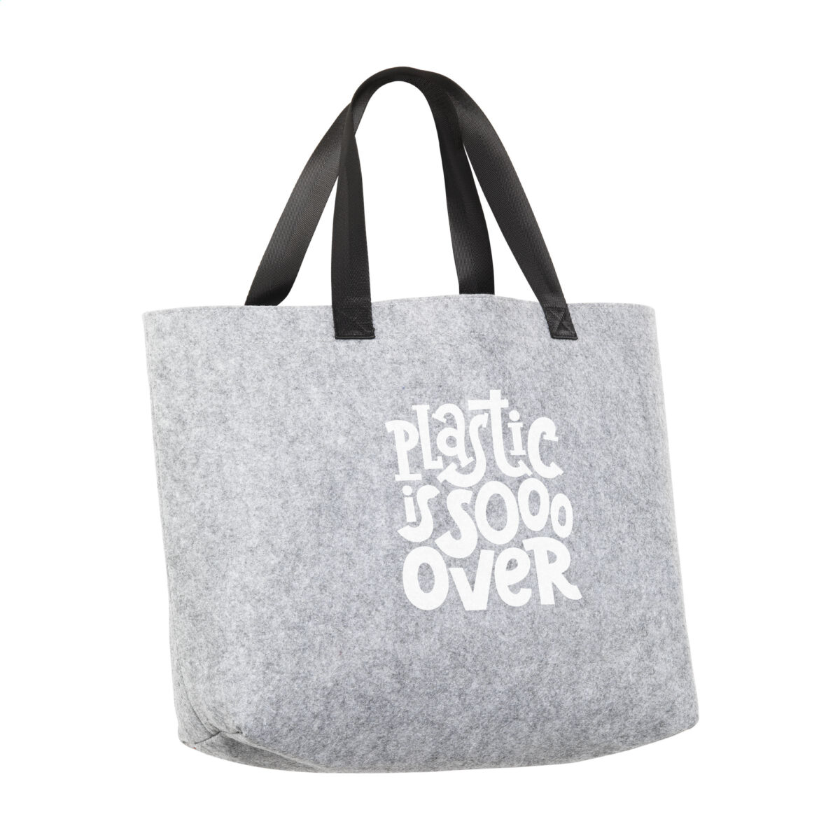 Totebag recyclé 20L en feutre RPET fabriqué à partir de bouteilles PET recyclées, personnalisable en sérigraphie (1 ou 2 couleurs)