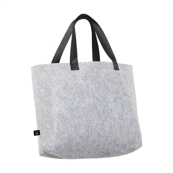 Totebag recyclé 20L en feutre RPET fabriqué à partir de bouteilles PET recyclées, personnalisable en sérigraphie (1 ou 2 couleurs)