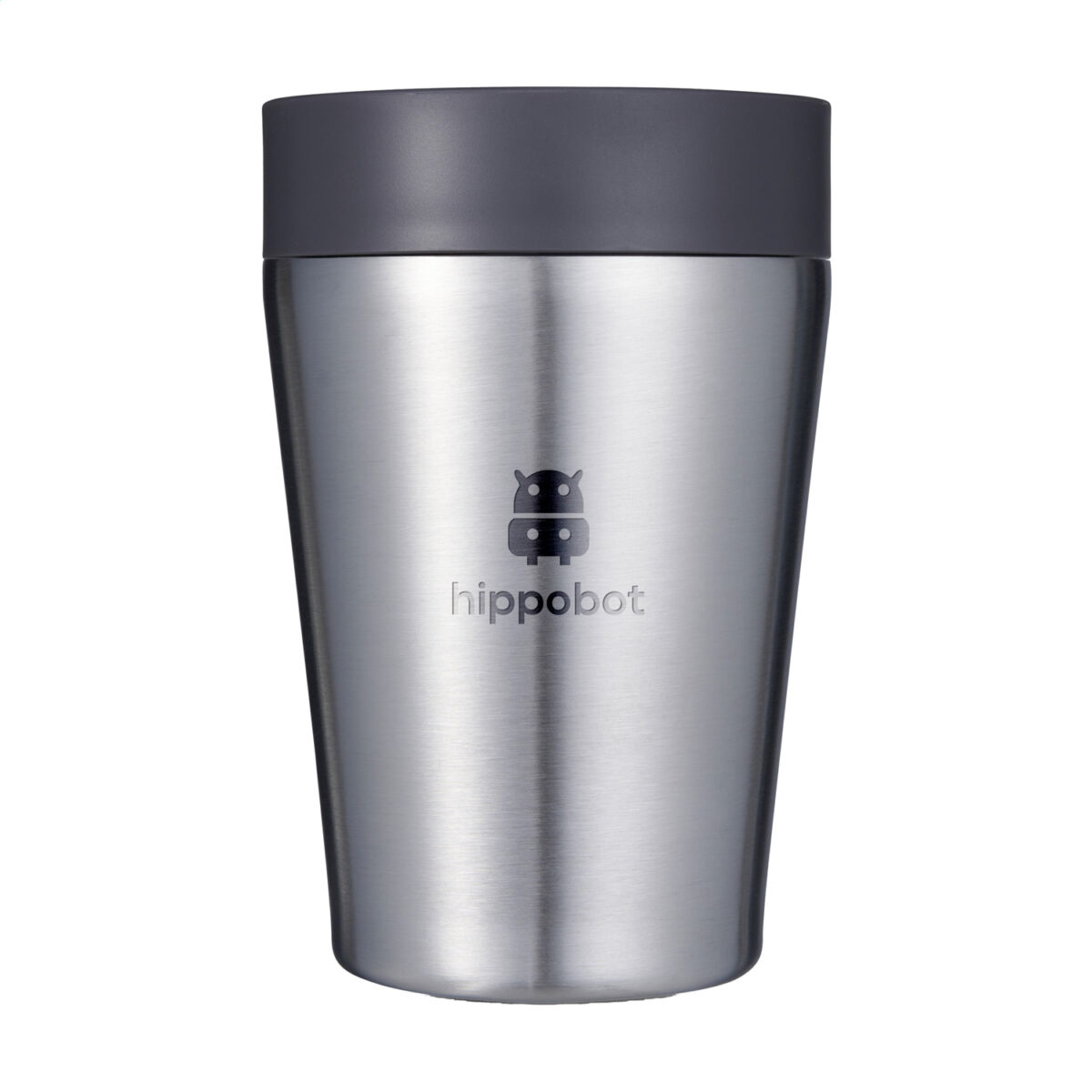 Tasse thermos réutilisable 225 ml, fabriquée en 98% d’acier inoxydable recyclé avec un couvercle innovant Quick-Click™. Personnalisation par gravure laser (avec ou sans nominatif) sur une zone de 35 x 35 mm. Dimensions : 8,4 x 12,8 cm – Poids : 231g – Disponible en blanc, bleu, vert et noir.
