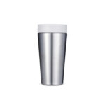 Thermos réutilisable 340 ml, fabriqué en 98% d’acier inoxydable recyclé, avec couvercle innovant Quick-Click™ et Trust-Lock™. Personnalisation par gravure laser (avec ou sans nominatif) sur une zone de 35 x 35 mm. Dimensions : 8,4 x 20 cm – Poids : 276g – Disponible en blanc, bleu, vert et noir.