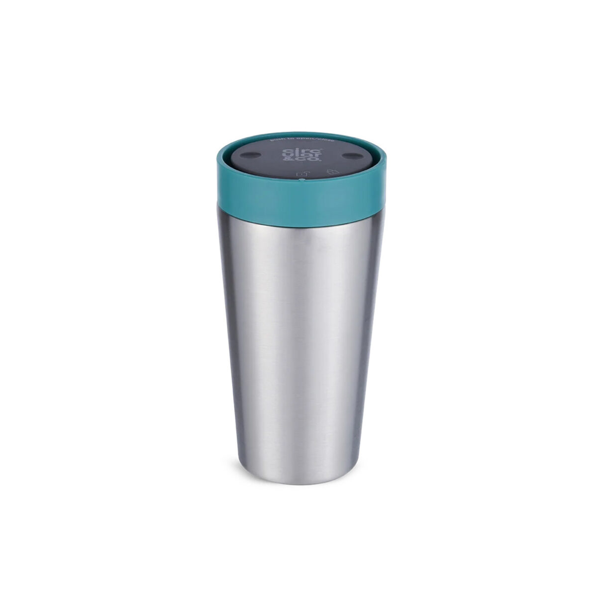 Thermos réutilisable 340 ml, fabriqué en 98% d’acier inoxydable recyclé, avec couvercle innovant Quick-Click™ et Trust-Lock™. Personnalisation par gravure laser (avec ou sans nominatif) sur une zone de 35 x 35 mm. Dimensions : 8,4 x 20 cm – Poids : 276g – Disponible en blanc, bleu, vert et noir.